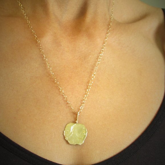 Gold necklace. "Washington Quarter" necklace. - Picture 8 of 11